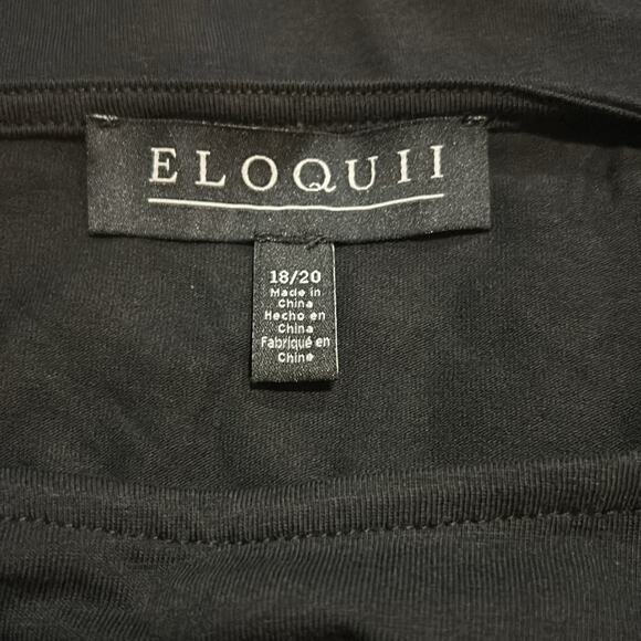Eloquii Twist Shoulder Tee Black Size 18/20 - Picture 5 of 8
